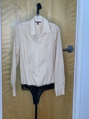 Victoria’s Secret Cream Button-Up Bodysuit